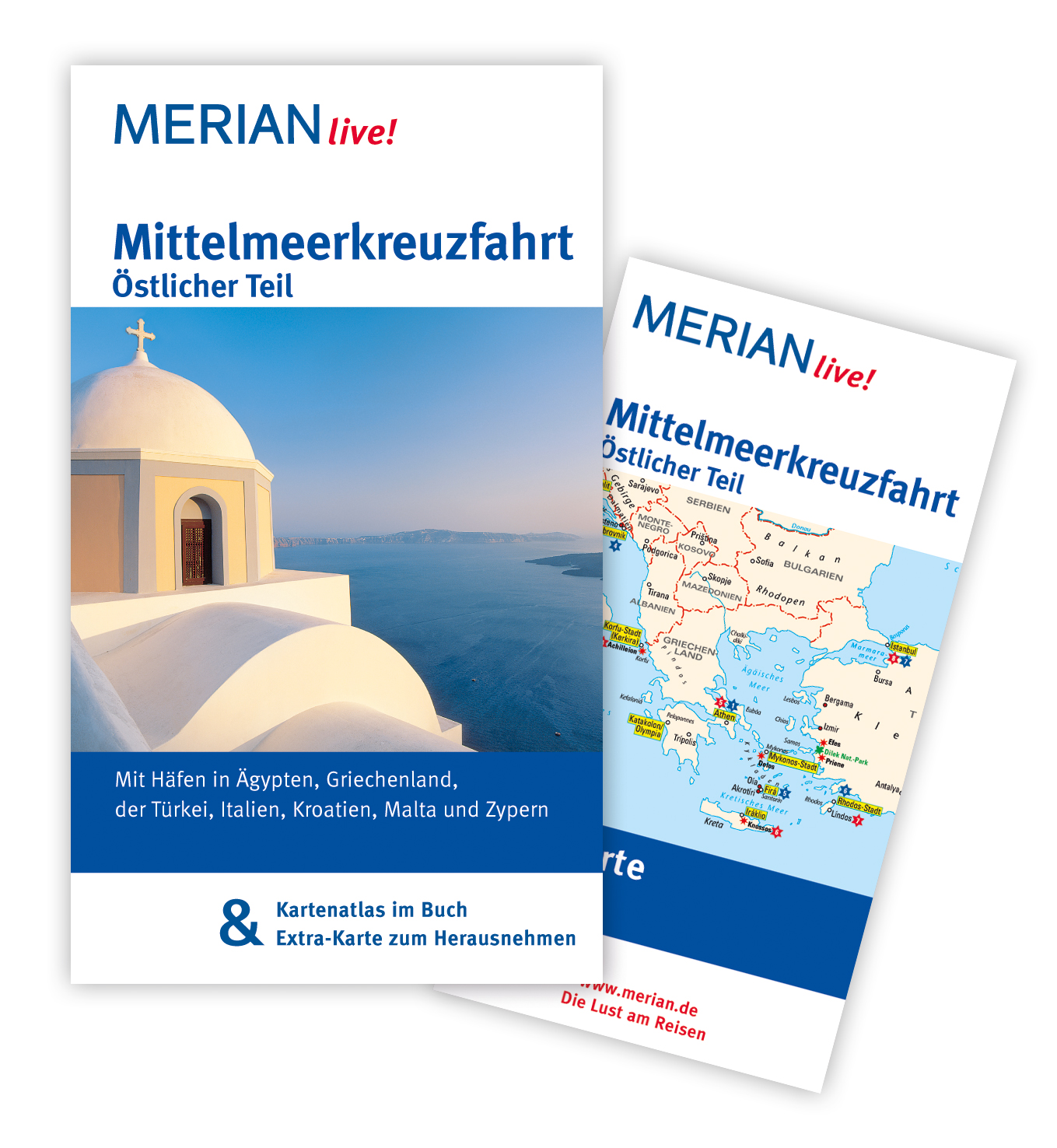 Mittelmeerkreuzfahrt Östlicher Teil: MERIAN live! - Mit Kartenatlas im Buch und Extra-Karte zum Herausnehmen: Mit Häfen in Ägypten, Griechenland, der Türkei, Italien, Kroatien, Malta und Zypern - Klaus Bötig