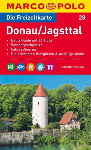 MARCO POLO Freizeitkarte 28 Donau / Jagsttal 1 : 100 000: Extra Guide mit 66 Tipps. Wanderparkplätze. Fahrradtouren. Die schönsten Biergärten und Ausflugslokale