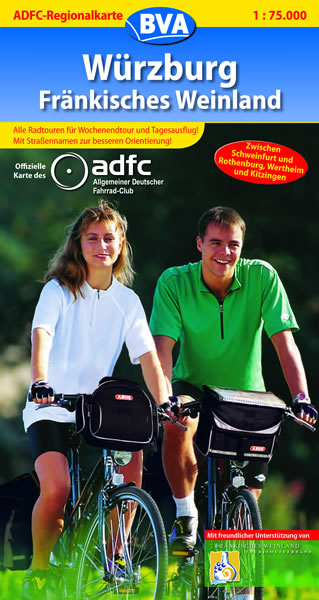 ADFC Regionalkarten, Würzburg: Zwischen Schweinfurt und Rothenburg, Wertheim und Kitzingen. Offizielle Karte des Allgemeinen Deutschen Fahrrad-Club e. V - artaus