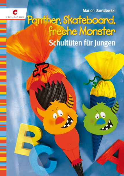 Panther, Skateboard, freche Monster: Schultüten für Jungen - Marion Dawidowski
