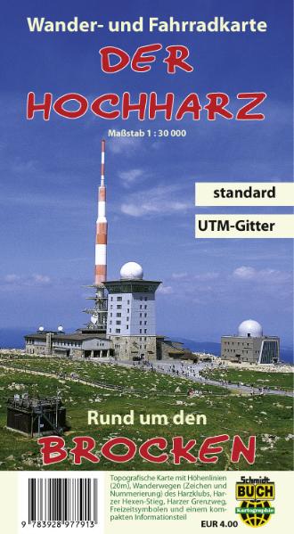 Der Hochharz 1 : 30 000: Rund um den Brocken. Wander- und Fahrradkarte - Bernhard Spachmüller