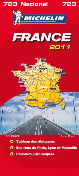Frankreich: Handatlas: Tableau des distances, Environs de Paris, Lyon et Marseille, Parcours pittoresques (Michelin Nationalkarte) - Michelin