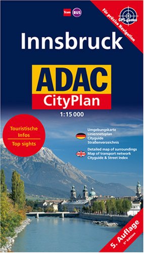 ADAC Cityplan Innsbruck 1 : 15 000: Umgebungskarte, Liniennetzplan, Cityguide, Straßenverzeichnis