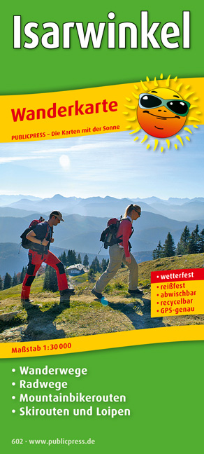 Wanderkarte Isarwinkel: mit Radwegen und Mountainbikerouten, wetterfest, reißfest, abwischbar, GPS-genau. 1:30000 - Publicpress