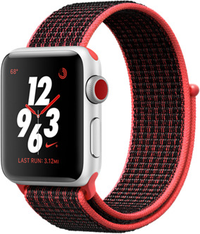 Apple Watch Nike Series 3 38 Mm Aluminium Zilver Met Geweven Sportbandje Zwartrood Wifi Cellular huismerk kopen in de aanbieding Apple Watch Nike Series 3 38 Mm Aluminium Zilver Met Geweven Sportbandje Zwartrood Wifi Cellular huismerk kopen in de aanbieding