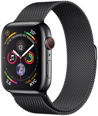 Apple Watch Serie 4 44 mm Bracciale milanese space nero (Wi-Fi + Cellular) Apple Watch Serie 4 44 mm Bracciale milanese space nero (Wi-Fi + Cellular)